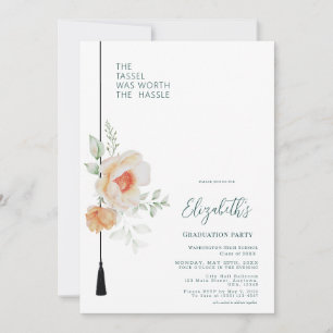 Invitation Bluish Green Tassel Vaut La Peine Hassle Graduatio