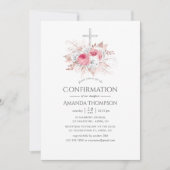 Invitation Blush and Rose Gold Floral Confirmation (Devant)