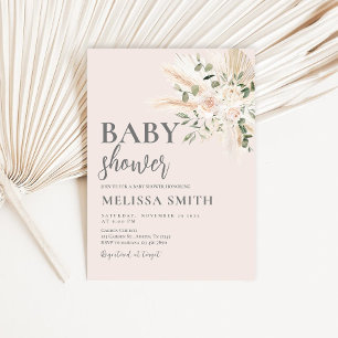 Invitation Blush Baby shower fille