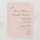 Invitation Blush Beige Modern Chic Mix and Match Wedding (Devant / Derrière)