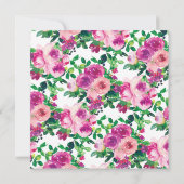 Invitation Blush Berry Floral Engagement Party Magenta (Dos)