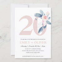 BLUSH BLEU FLORAL DOUX 20ÈME ANNIVERSAIRE TOUTE AN