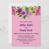 Invitation Blush Bloom Botanique Pays Boho Floral Mariage (Devant)
