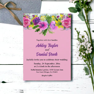 Invitation Blush Bloom Botanique Pays Boho Floral Mariage