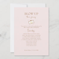 Blush Blow Up Leurs Téléphones Réception Gold Text