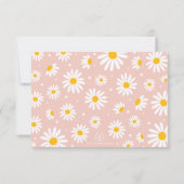 Invitation Blush Boho Daisy Floral Wild One Photo Anniversair (Dos)