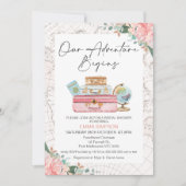 Invitation Blush Boho Notre aventure commence la Fête des mar (Devant)