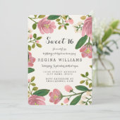 Invitation Blush Bouquet Sweet 16 (Debout devant)