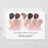 Invitation Blush Bride Best friend Will You Be My Bridesmaid (Devant)