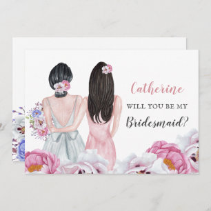 Invitation Blush Bride Meilleur ami Serez-Vous Ma Servante D'