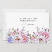 Invitation Blush Bride Meilleur ami Serez-Vous Ma Servante D' (Dos)