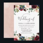 Invitation Blush & Burgundy Aquarelle Floral Wedding Invitati<br><div class="desc">Blush & Burgundy Aquarelle Floral Wedding Inviter Voir la collection correspondante à Niche et Nest Store Nous avons aussi beaucoup d'autres Invitation et collections.</div>