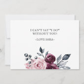 Invitation Blush Burgundy Will You Be My Bridesmaid (Dos)