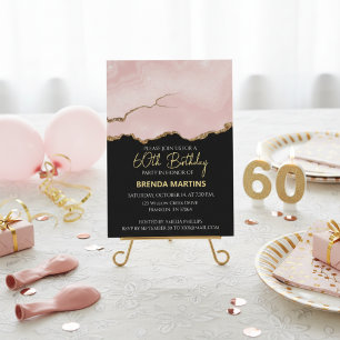 Invitation Blush Champagne Pailleté Aquarelle
