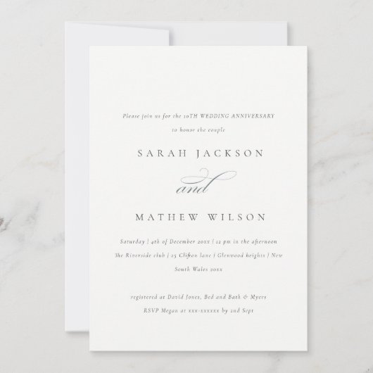 Invitation Blush Chic Typographie Paisley Anniversaire Toute  (Devant)