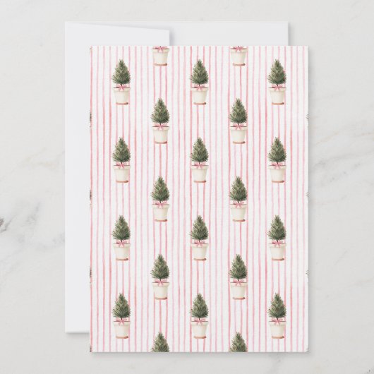 Invitation Blush Christmas Tree Stripe (Dos)