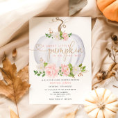 Invitation Blush Citrouille fille baby shower