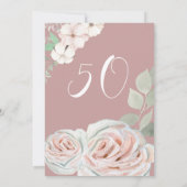 Invitation Blush Delicate aquarelle rose palepink fête annive (Dos)