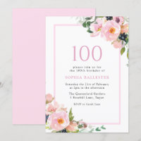 Blush Dreams Floral Womans 100e fête d'anniversair