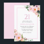 Invitation Blush Dreams Floral Womans 21e fête d'anniversaire<br><div class="desc">Blush Dreams Floral Womans Girls 21st Birthday Party Invitation Nous avons aussi beaucoup d'autres Invitation et collections.</div>