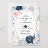 Invitation Blush Dusty et Navy Blush Rose FlorMariage (Devant)