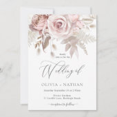 Invitation Blush Dusty Rose Boho Trending All Seasons Wedding (Devant)