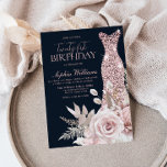 Invitation Blush Dusty Rose Gold Gown 21e fête d'anniversaire<br><div class="desc">Blush Dusty Rose Gold Gown 21st Birthday Party Invitation Voir la collection correspondante dans Niche et Nest Store Merci beaucoup</div>
