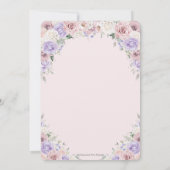 Invitation Blush Dusty rose violet Floral 40e 60e anniversair (Dos)