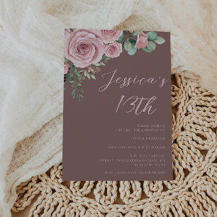 Invitation Blush Elegance 13e fête d'anniversaire