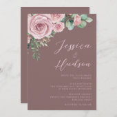 Invitation Blush Elegance Modern Trending Mariage (Devant / Derrière)