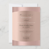 Invitation Blush Élégant Rose Doré Colibri Floral Formel (Devant)