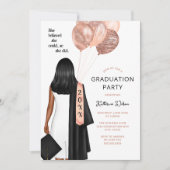 Invitation Blush Elle Croyait Qu'Elle Pourrait PhotoGraduatio (Devant)