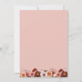 Invitation Blush et Bourgogne, Mariage Floral Monogram (Dos)