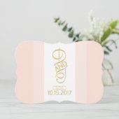 Invitation Blush et Gold (Debout devant)