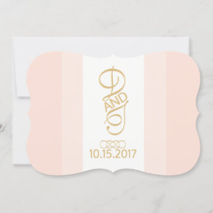 Invitation Blush et Gold