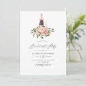 Invitation Blush et Gold Floral Bachelorette Party (Debout devant)