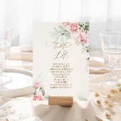 Invitation Blush & Eucalyptus Tableau Numéro 12 Tableau de si