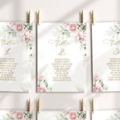 Invitation Blush & Eucalyptus Tableau Numéro 2 Tableau de siè