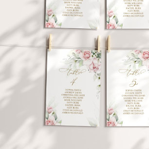 Invitation Blush & Eucalyptus Tableau Numéro 4 Tableau de siè