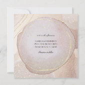 Invitation Blush Fawn & Rose Opal Elegant Mariage or (Dos)