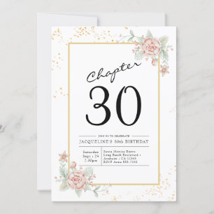 Invitation Blush Floral 30e anniversaire