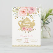 Invitation Blush Floral 50e anniversaire High Tea Party N'IMP (Debout devant)