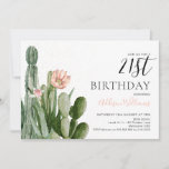 Invitation Blush Floral Cactus Succulents 21e anniversaire<br><div class="desc">Blush Floral Cactus Succulents 21e Anniversaire Invitation Cactus floral moderne et invitation succulente à l'anniversaire mettant en vedette divers plantes et quelques fleurs dans des tons roux ou roses poussiéreux. Idéal pour tous ceux qui recherchent une invitation moderne de 21ème anniversaire sur le thème du cactus. Peut être utilisé pour...</div>