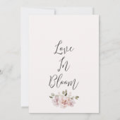 Invitation Blush Floral Eucalyptus Love Fête des mariées (Dos)