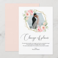 Blush Floral Géométrique Changement De Plans Élite