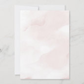 Invitation Blush Floral Green Girl Baby shower rustique (Dos)