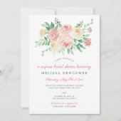 Invitation Blush Floral Greenery douche nuptiale 4196 (Devant)