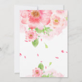 Invitation Blush Floral Hot Air ballon nuptiale douche (Dos)