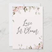 Invitation Blush Floral Love in Bloom Fête des mariées (Dos)