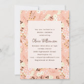 Invitation Blush Floral Modern Romantic Bridal Shower (Devant)